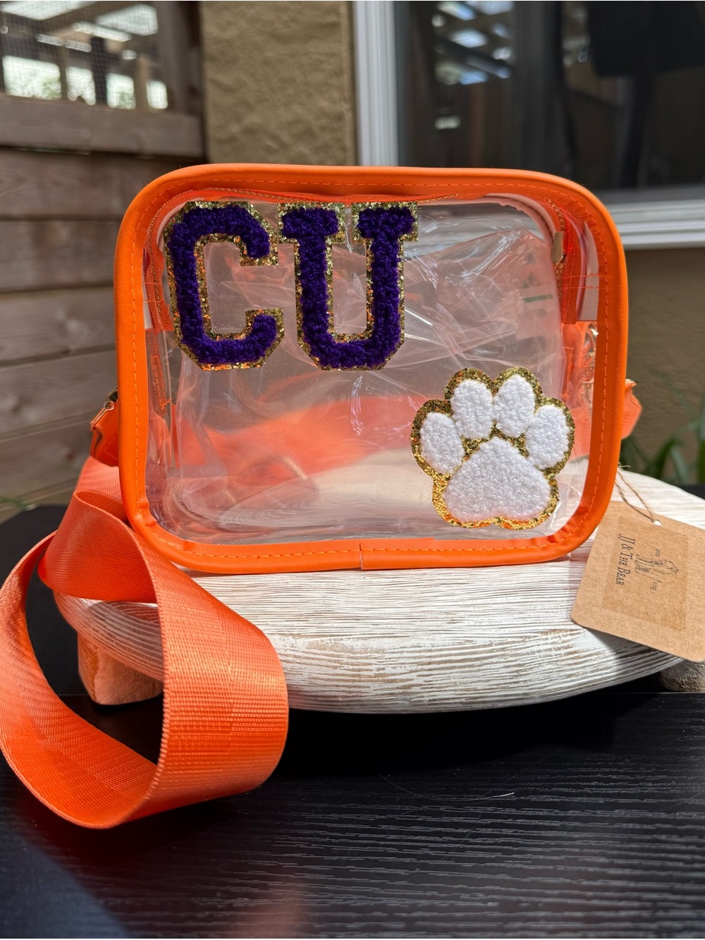 Clemson University Clear Crossbody Bag Tigers Game Day Tailgate Custom New